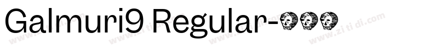 Galmuri9 Regular字体转换